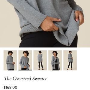 Vetta oversized sweater can be worn many ways. Grey large